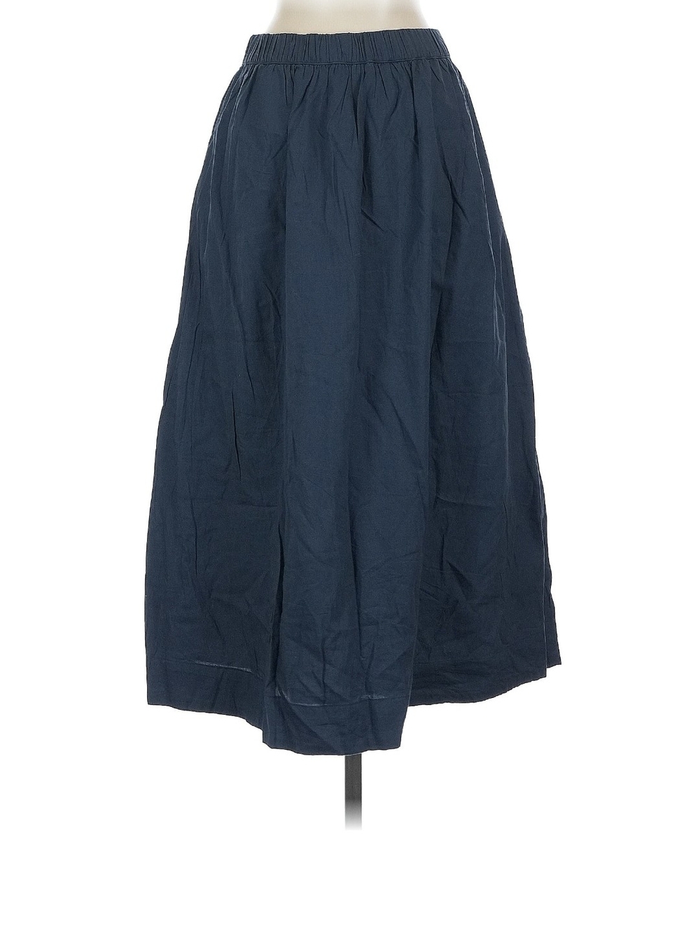 Pact Navy Button-Front Maxi Skirt with Pleated Waist - Picture 2 of 5